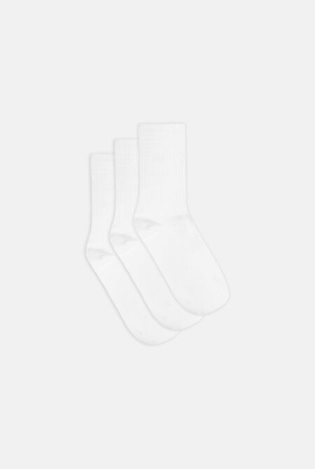 Pack x3 Medias Lisa Blanca