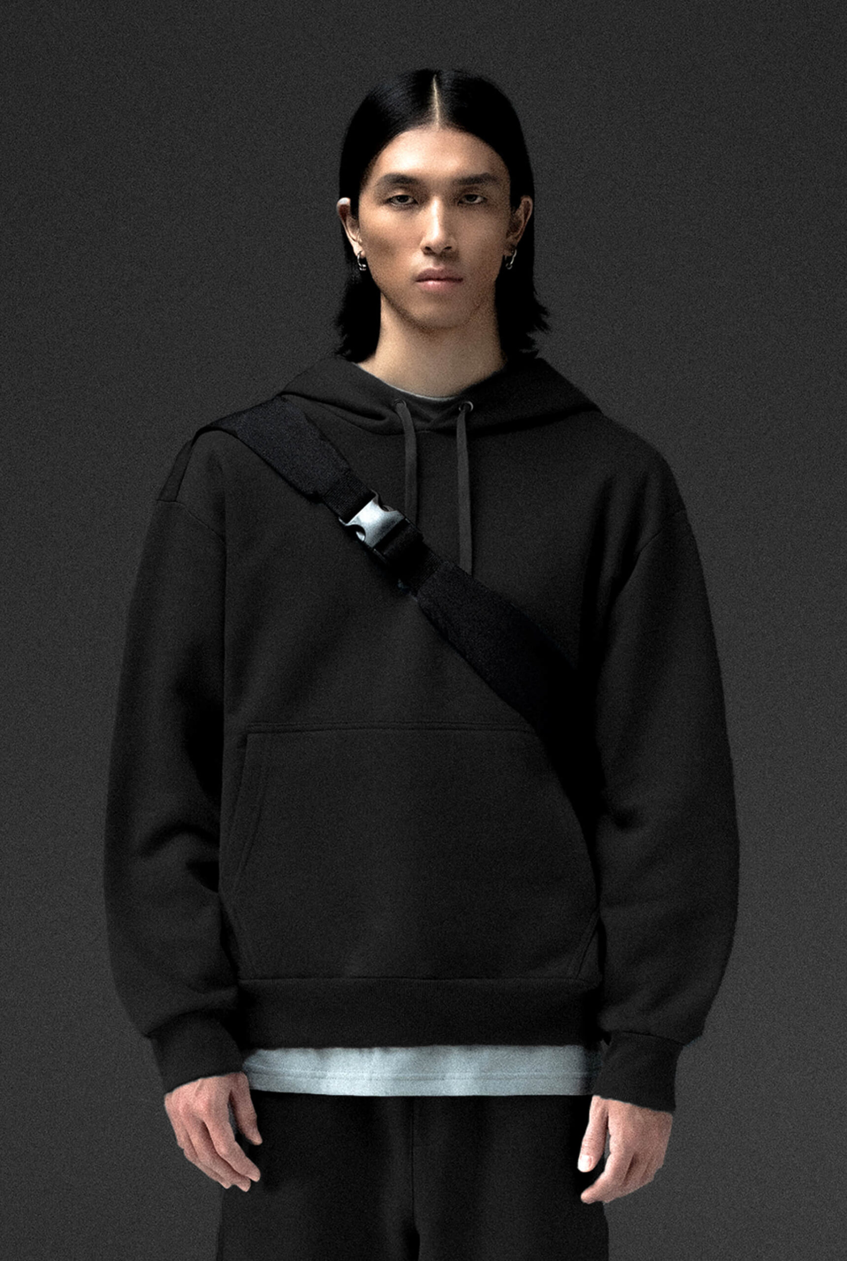 Imagen 2 de Hoodie Boxy Negro