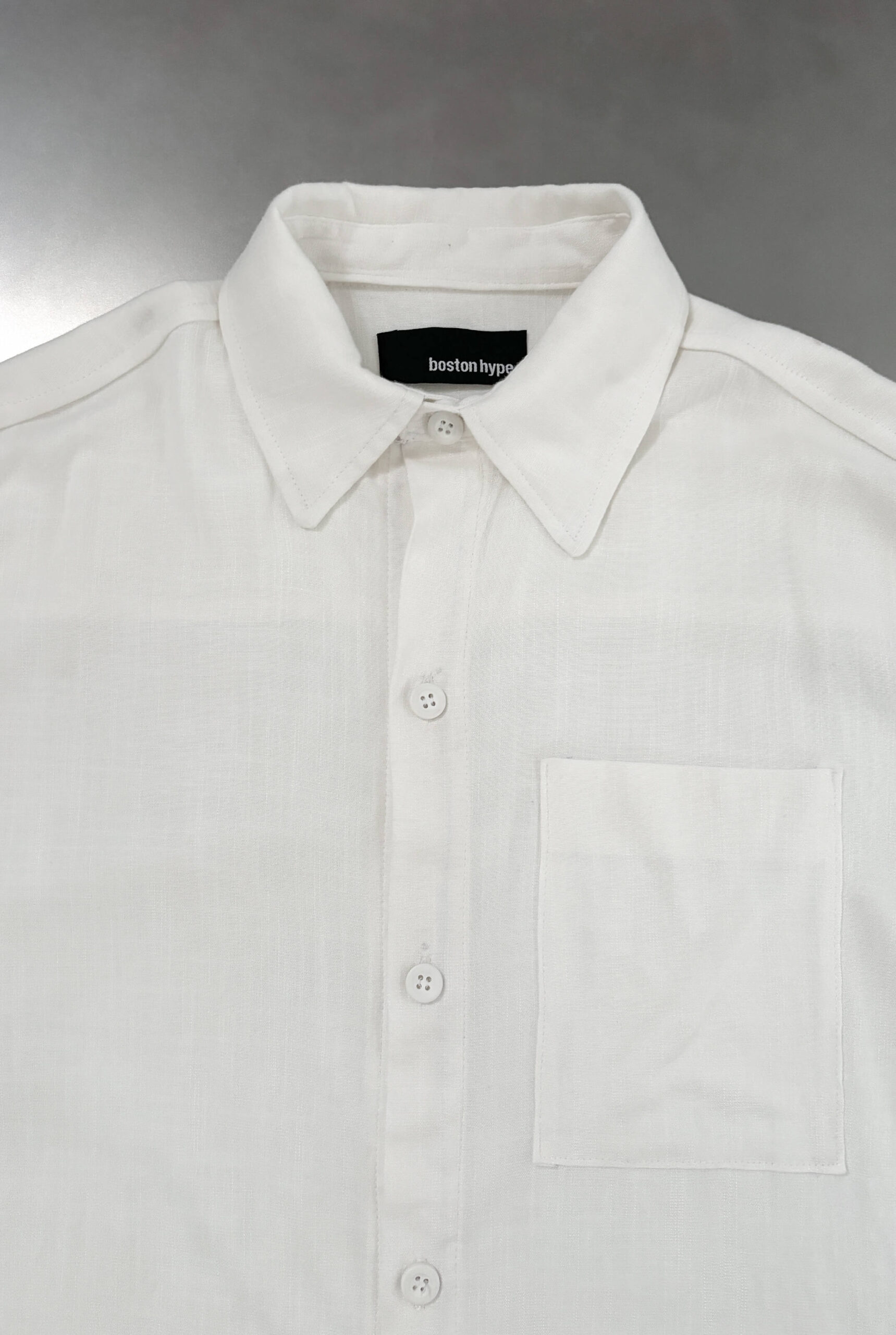 Imagen 3 de Camisa Boxy Fit Lino Blanca