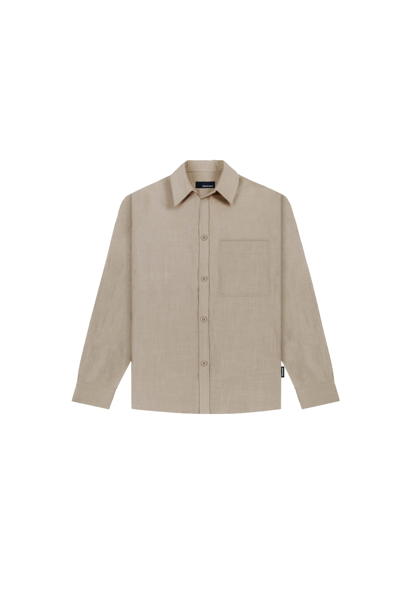 Camisa Oversized Lino Beige