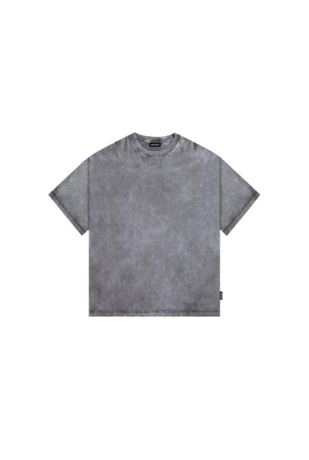 Remera Boxy Gris Wash Claro