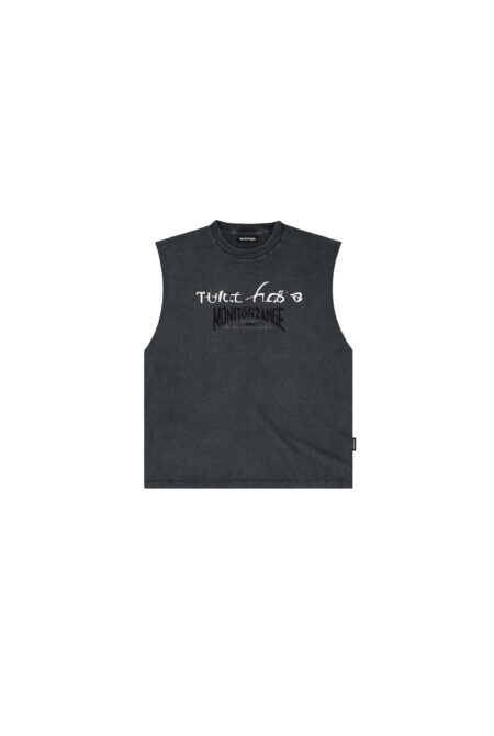 Remera Sin Mangas Boxy Gizane Acid Wash