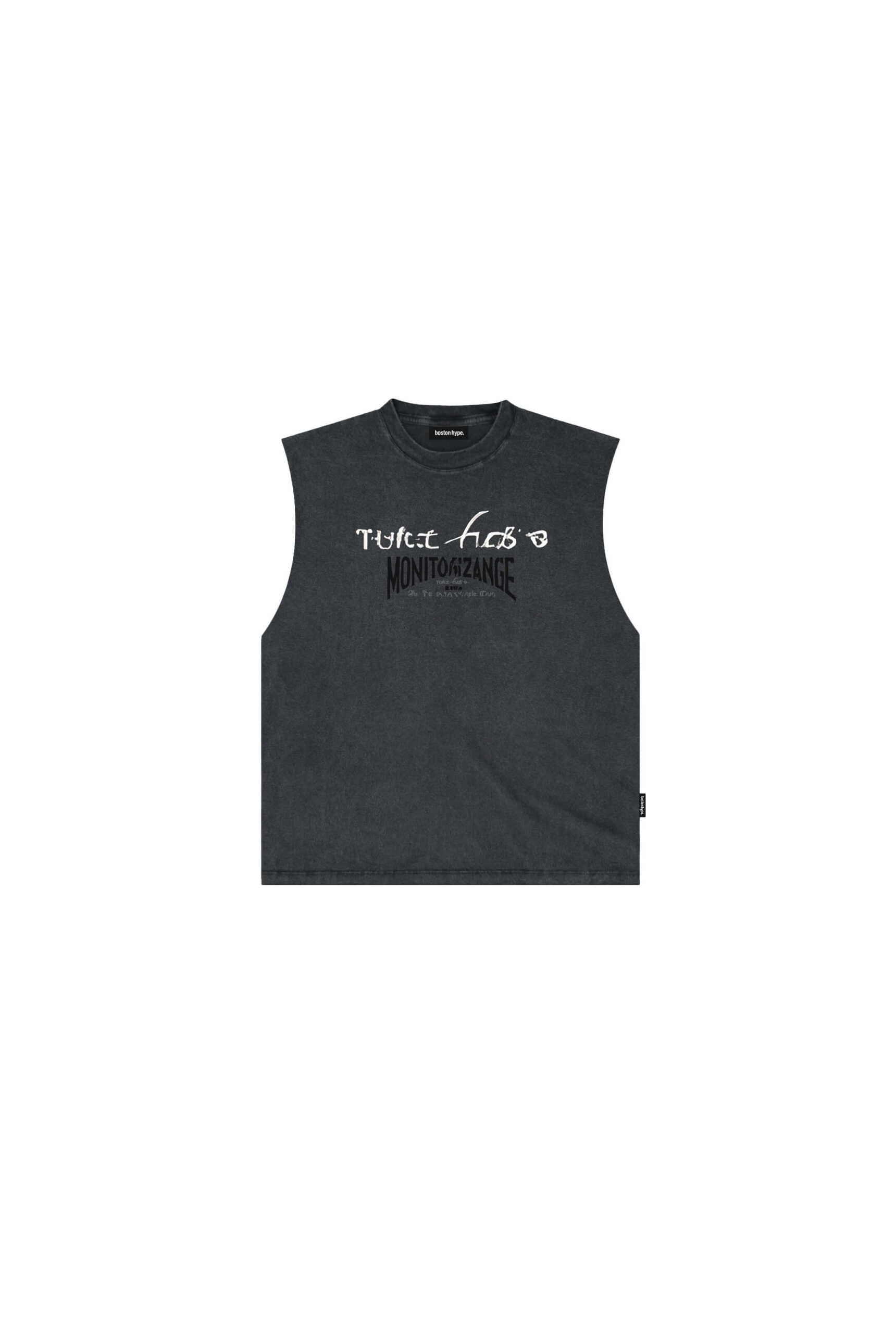 Remera Sin Mangas Boxy Gizane Acid Wash