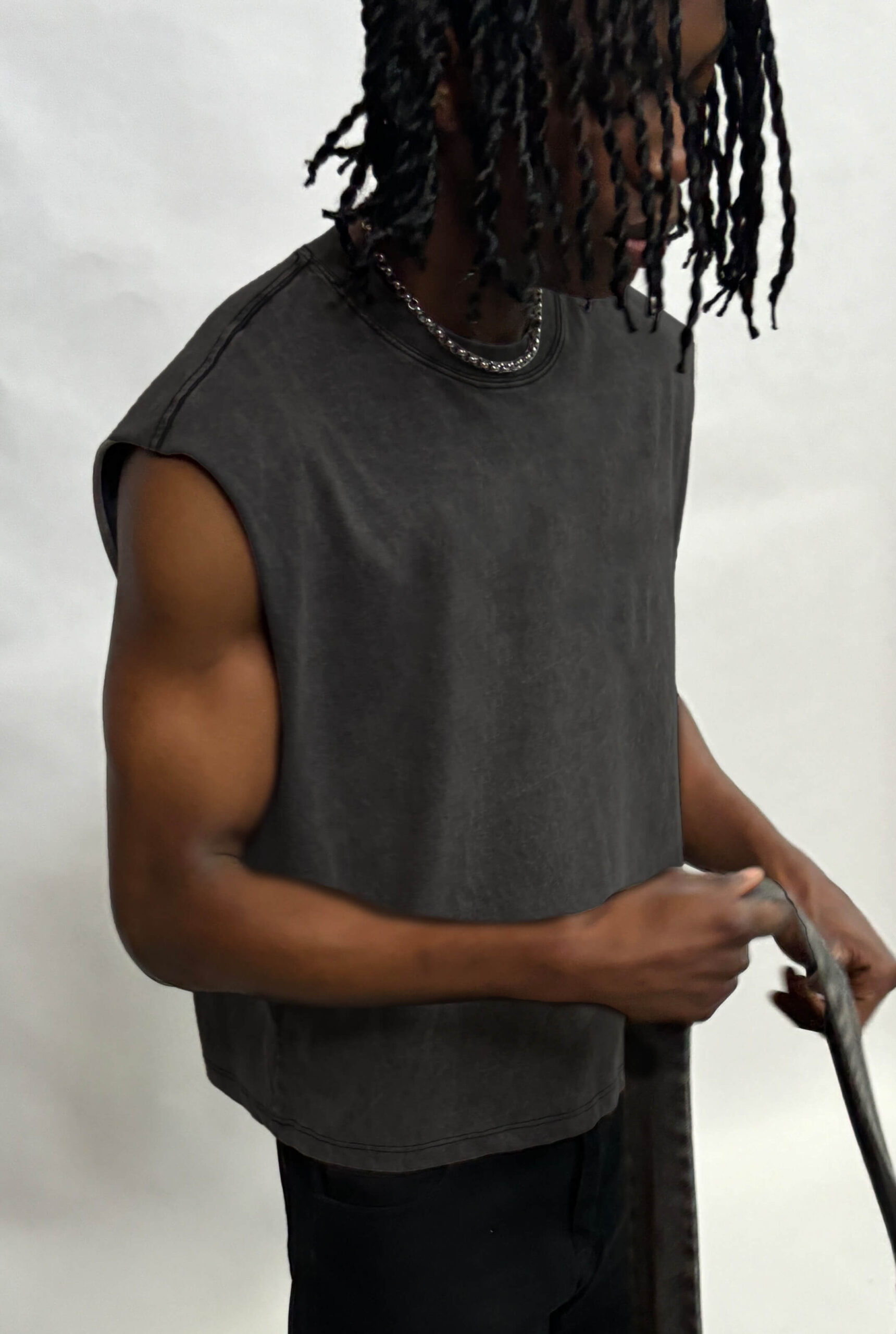 Imagen 2 de Remera sin Mangas Boxy Acid Wash