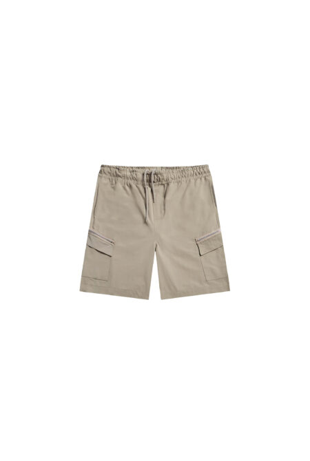 Track Short Cargo Cierres Beige