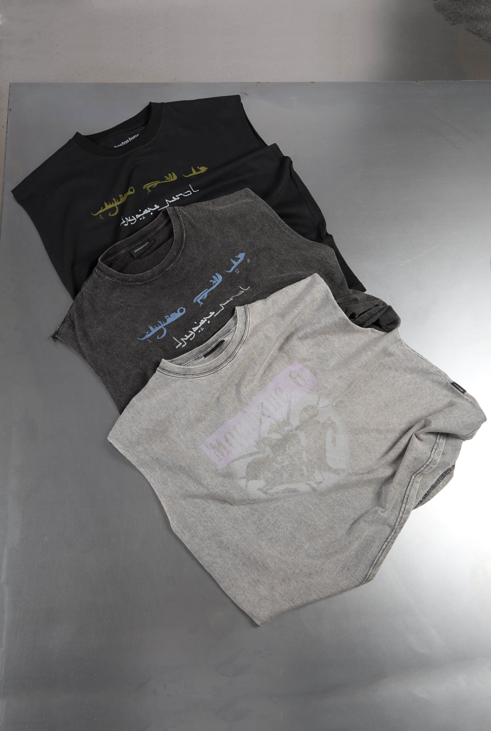 Imagen 3 de Remera sin Mangas Boxy Caballo Gris Claro Wash