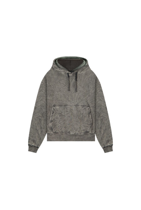 Hoodie Boxy Gris Wash Claro