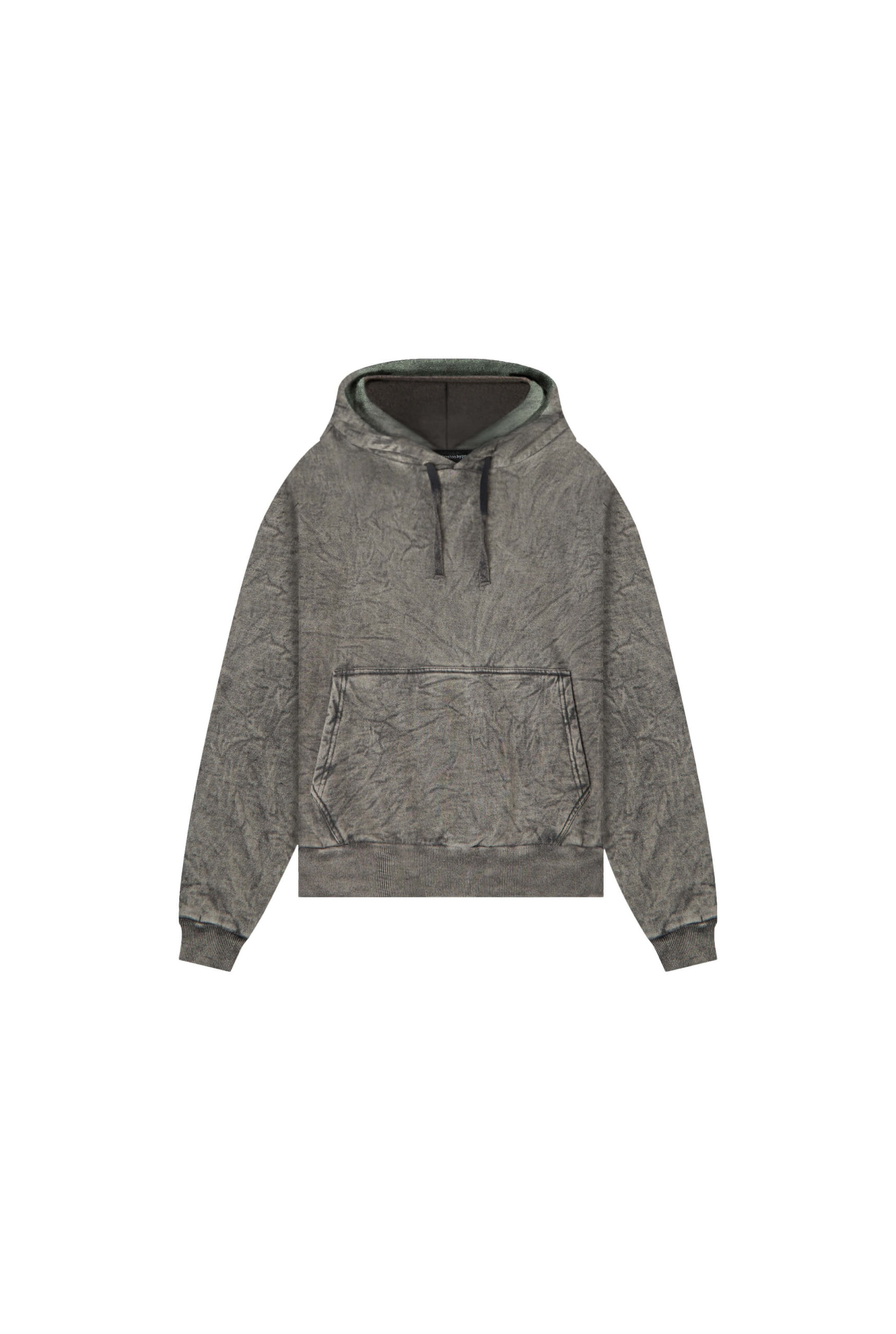 Hoodie Boxy Gris Wash Claro