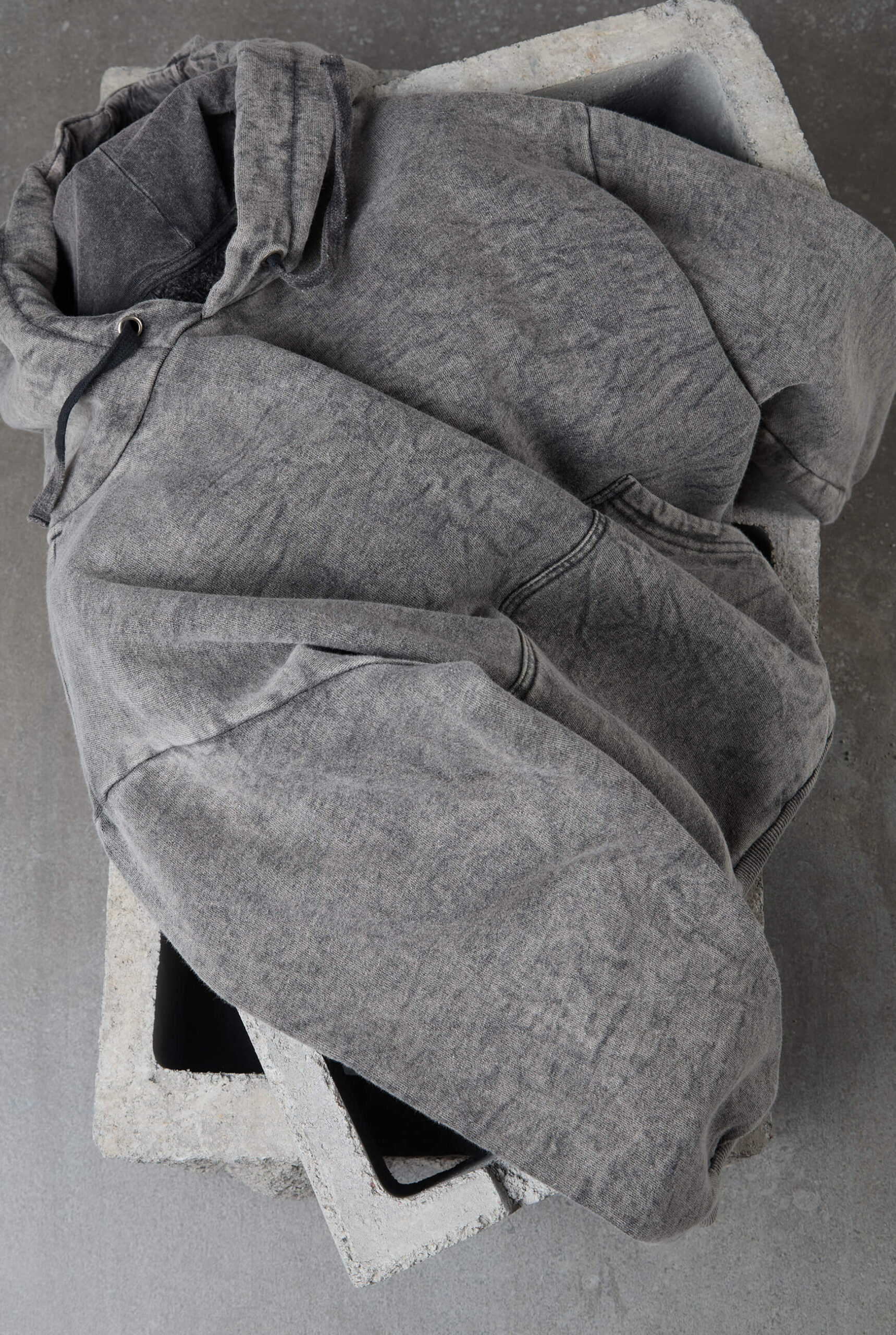 Imagen 4 de Hoodie Boxy Gris Wash Claro