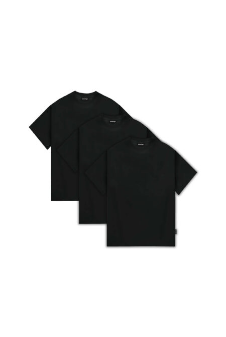 Pack x3 Remera Regular  Negra