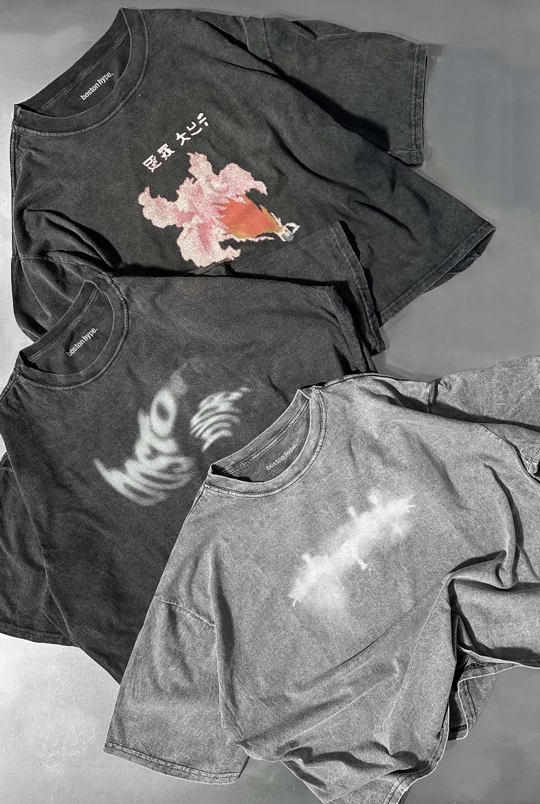 Imagen 4 de Remera Boxy Swirl Negro Acid Wash