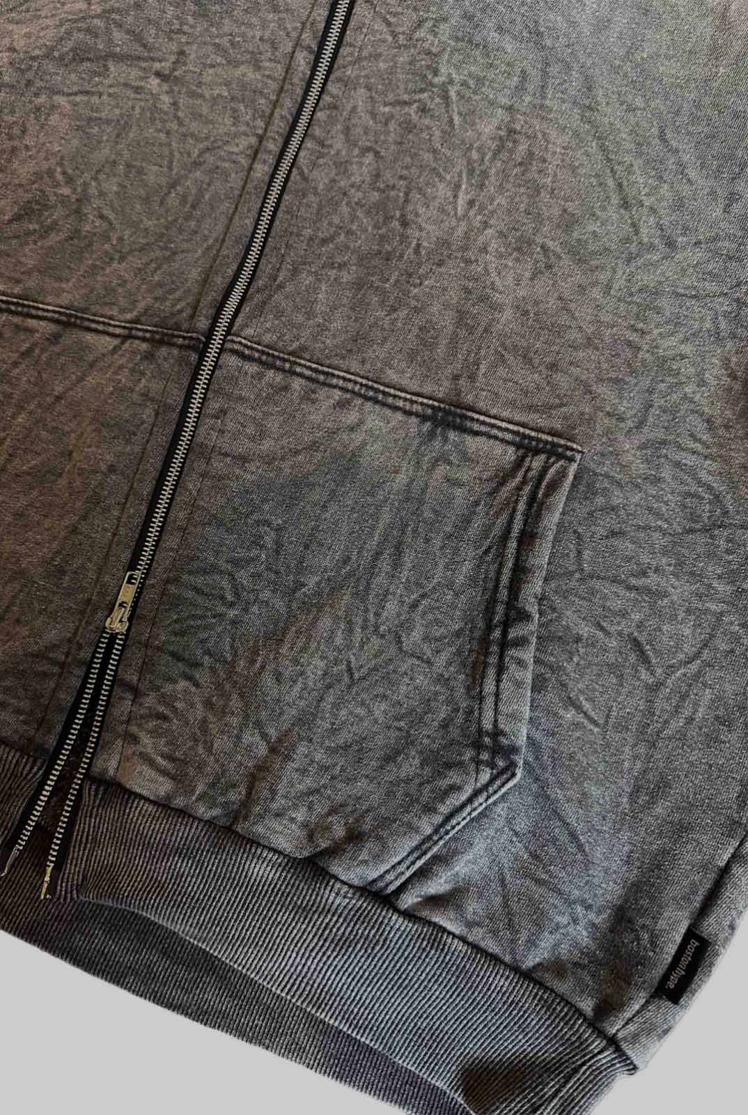 Imagen 2 de Zip Up Gris Claro Acid Wash