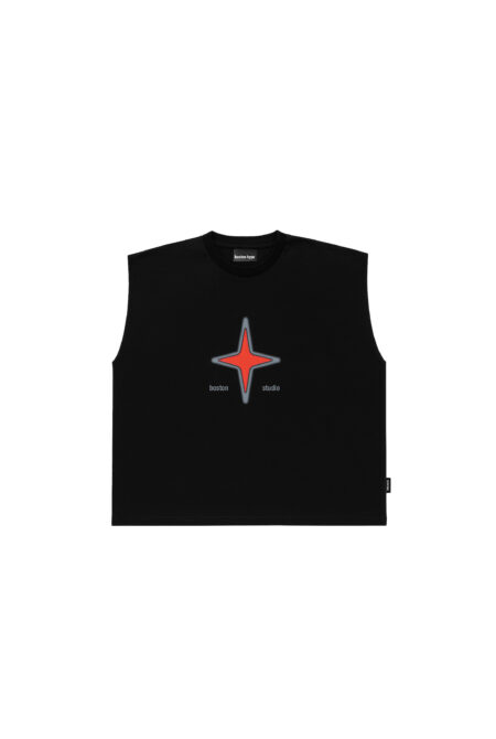 Remera sin Mangas Negra Star