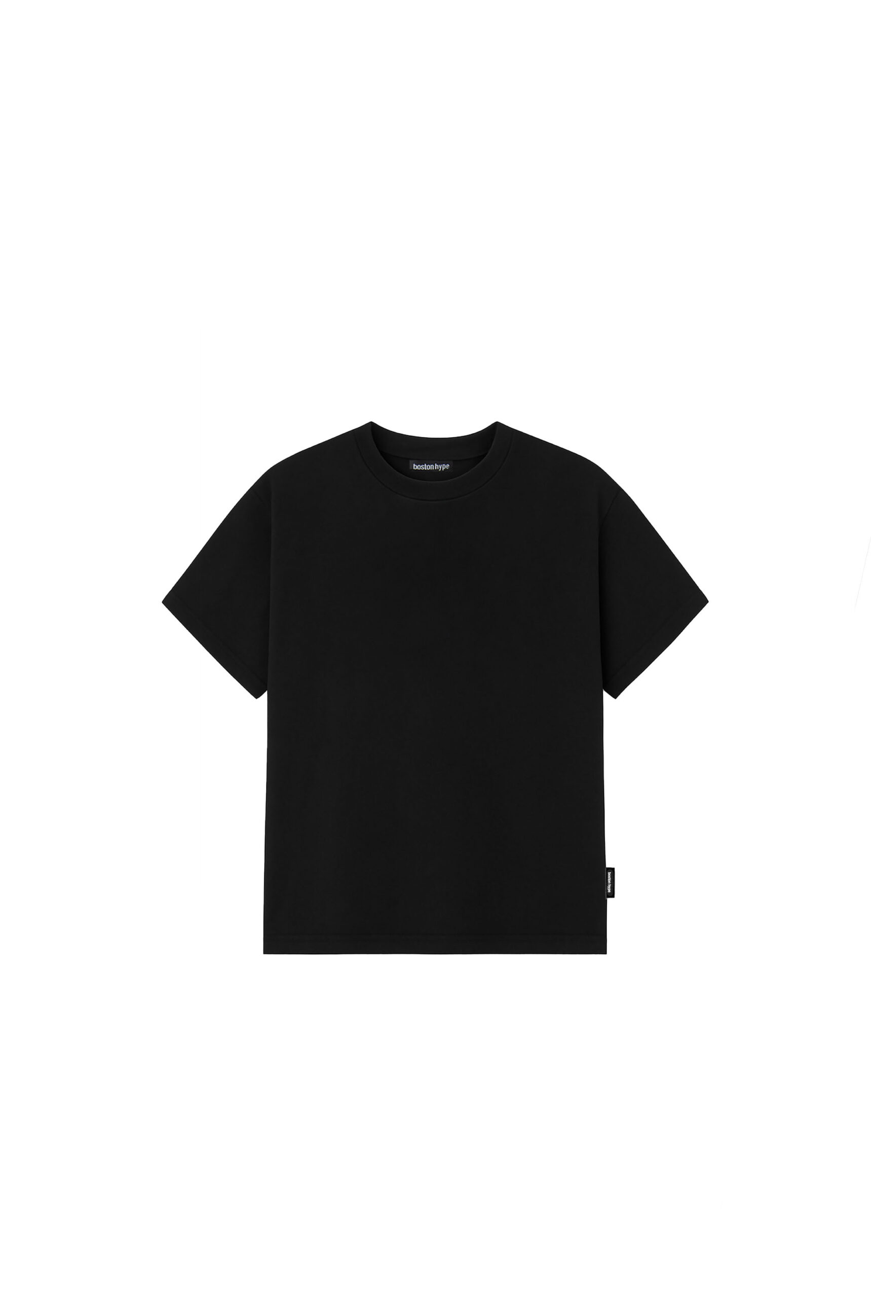 Remera Regular Fit Croped Negra Liso