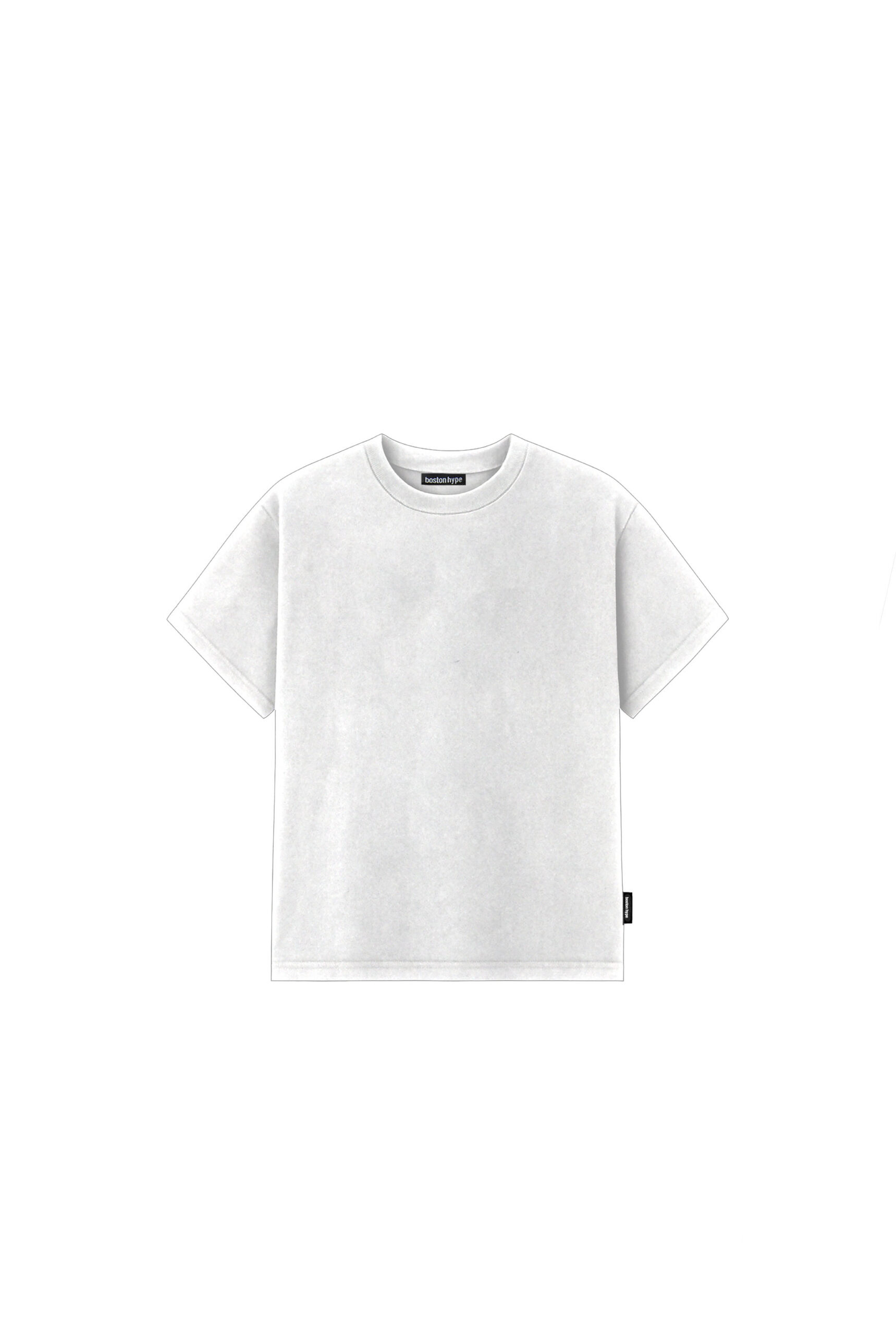 Remera Regular Fit Cropped Blanca Liso