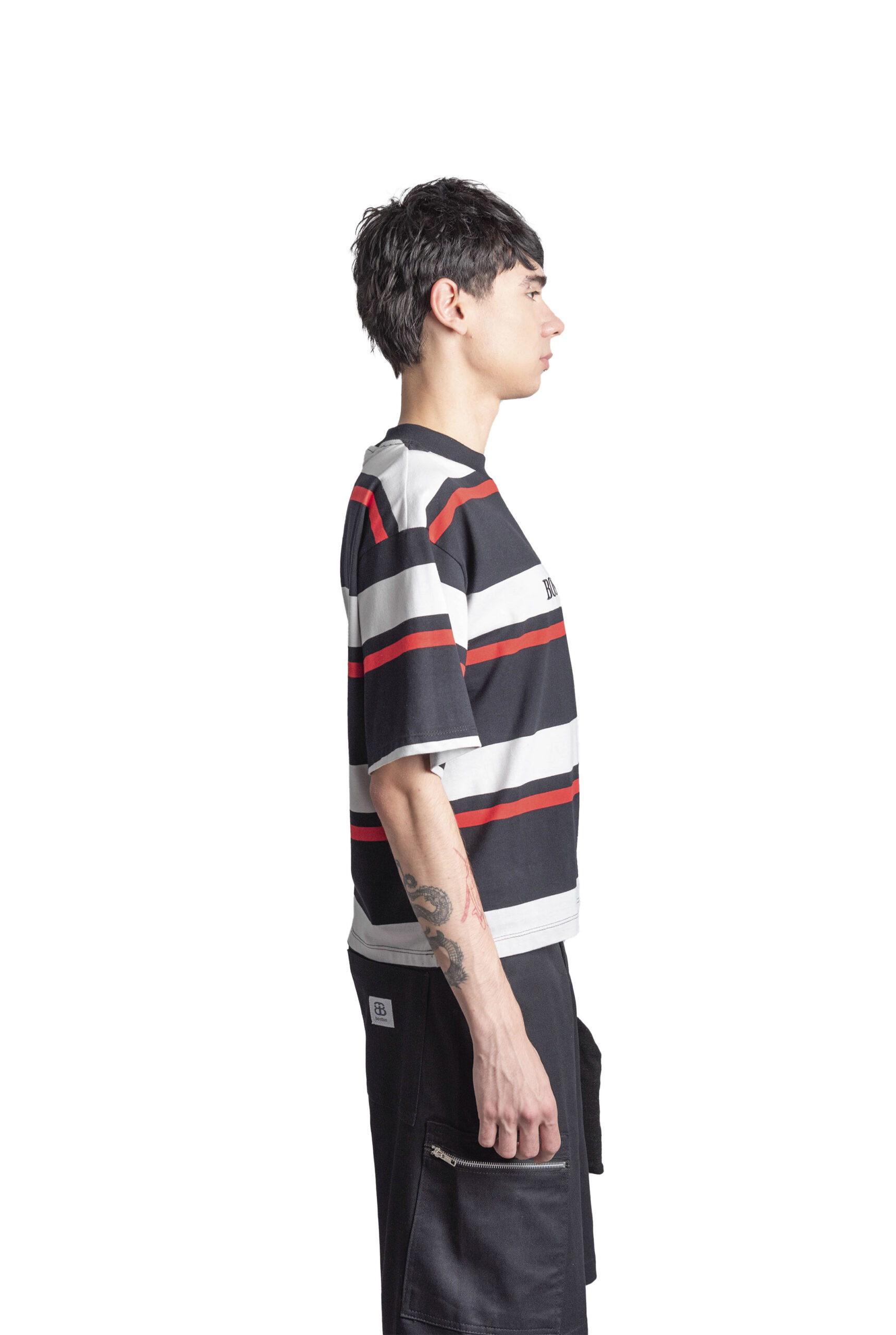 Imagen 3 de Remera Boxy Raya Roja