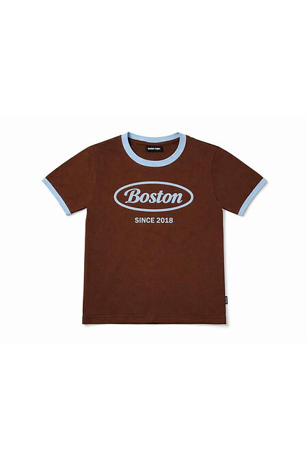 Remera Regular Fit Cropped Marron Vintage