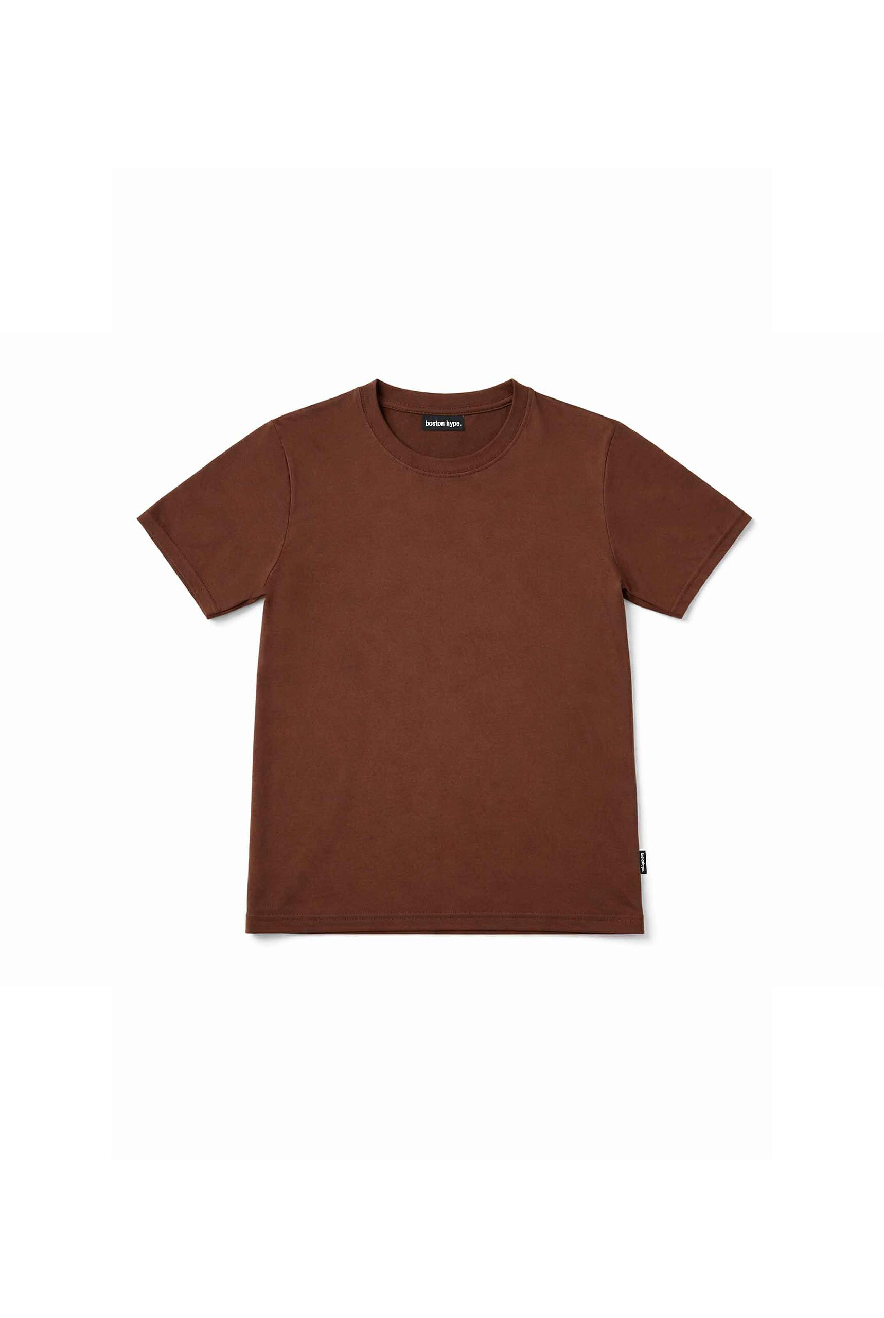 Remera Regular Fit Cropped Marron