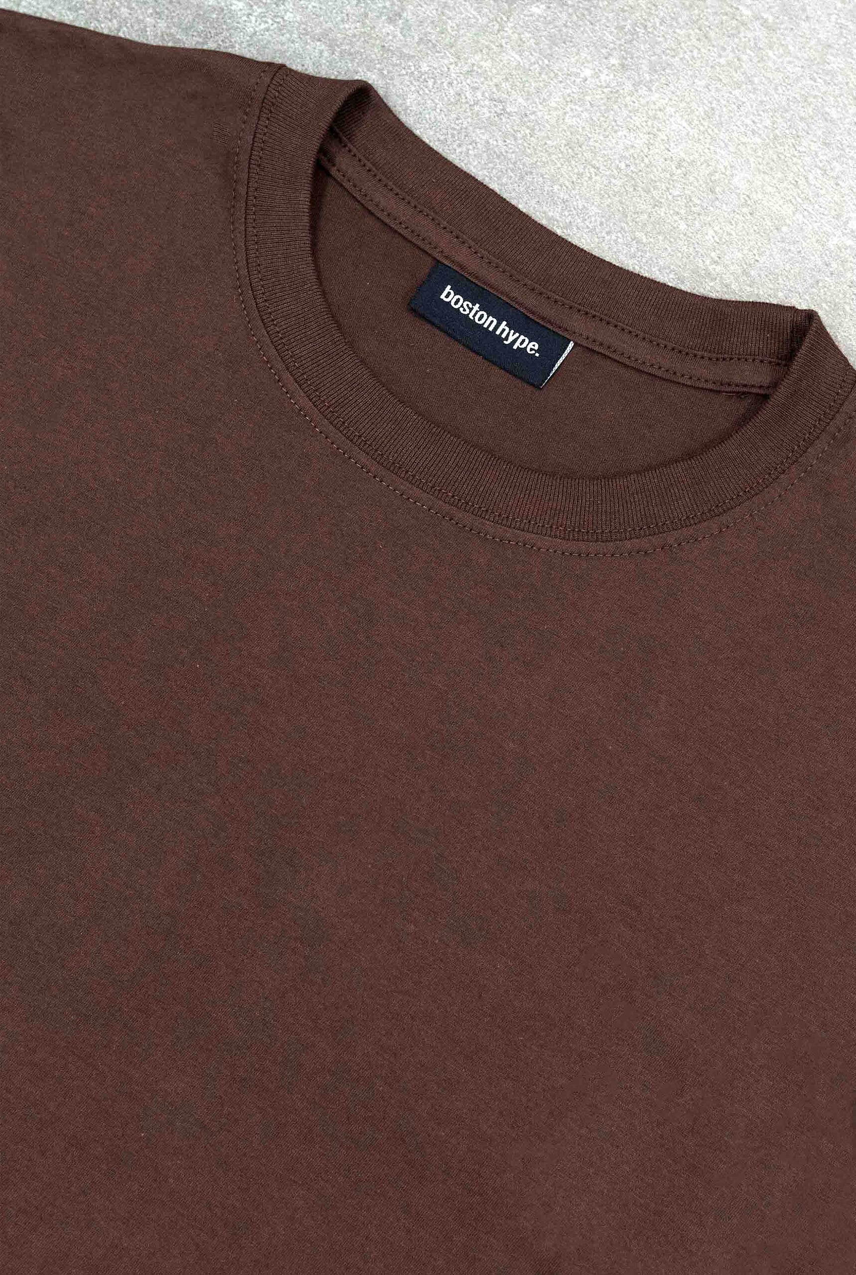 Imagen 3 de Remera Regular Fit Cropped Marron