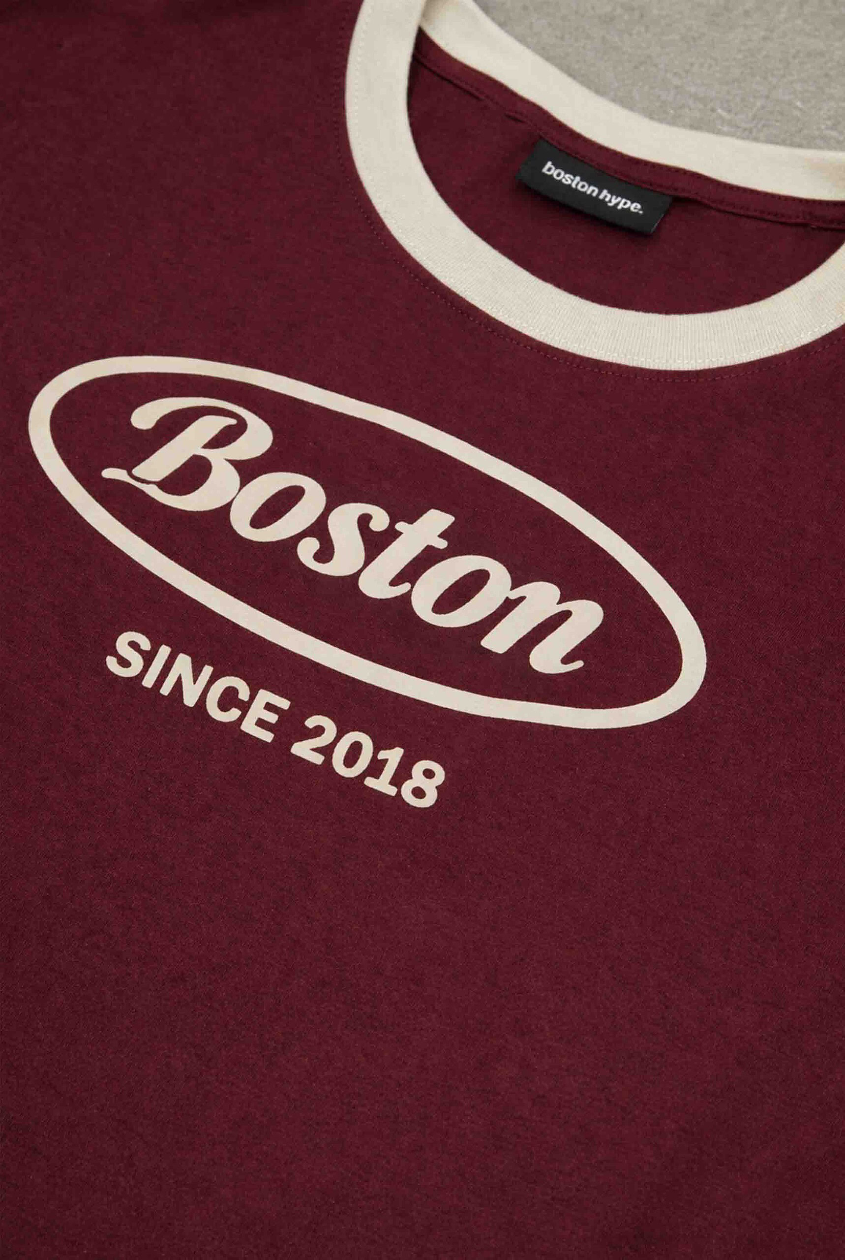 Imagen 3 de Remera Regular Fit Cropped Bordo Vintage