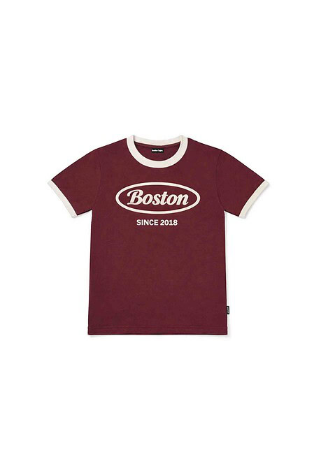 Remera Regular Fit Cropped Bordo Vintage