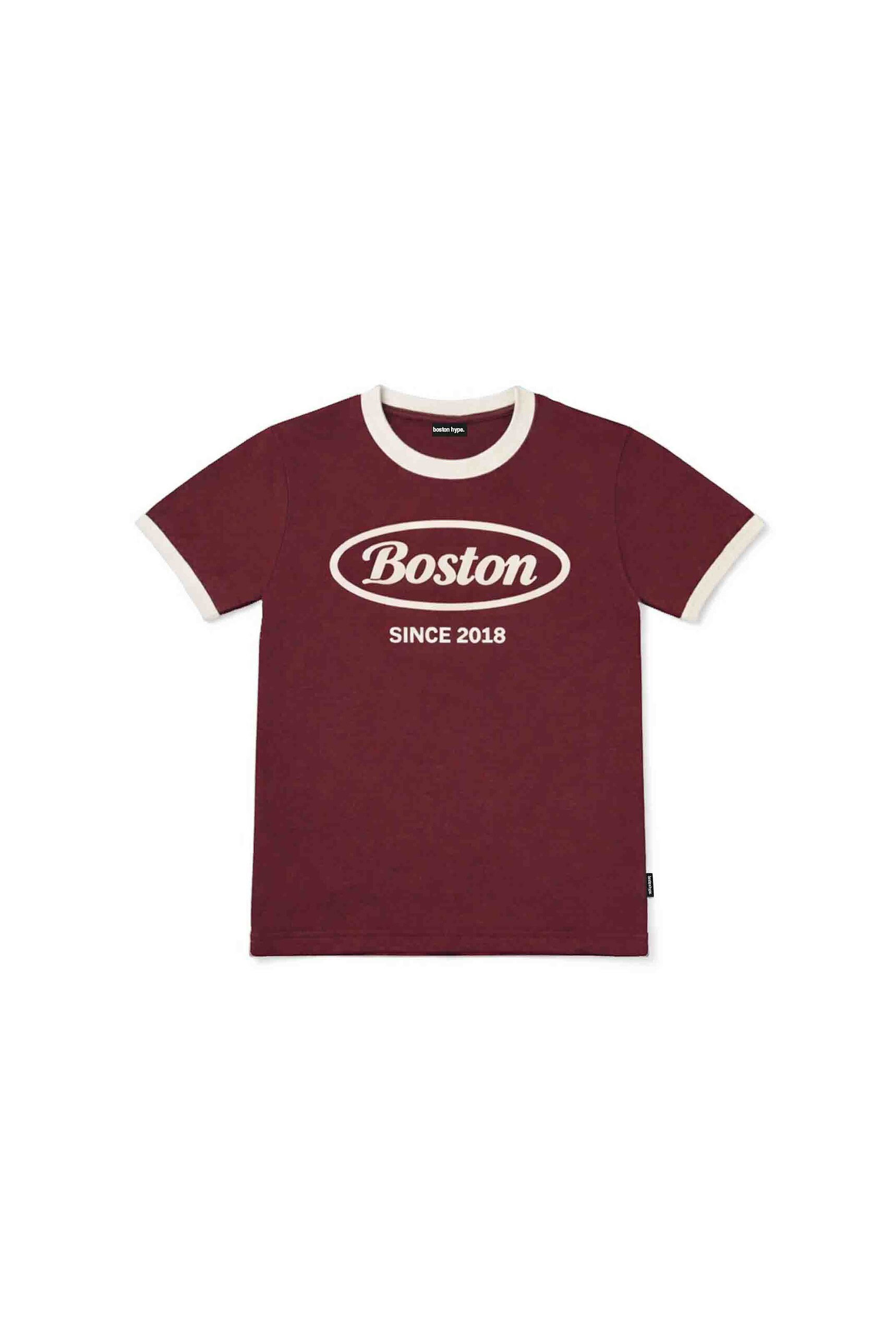 Remera Regular Fit Cropped Bordo Vintage