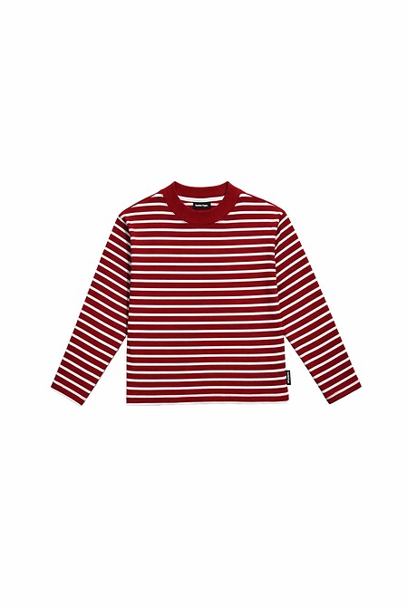 Remera Manga Larga Boxy Raya bordo