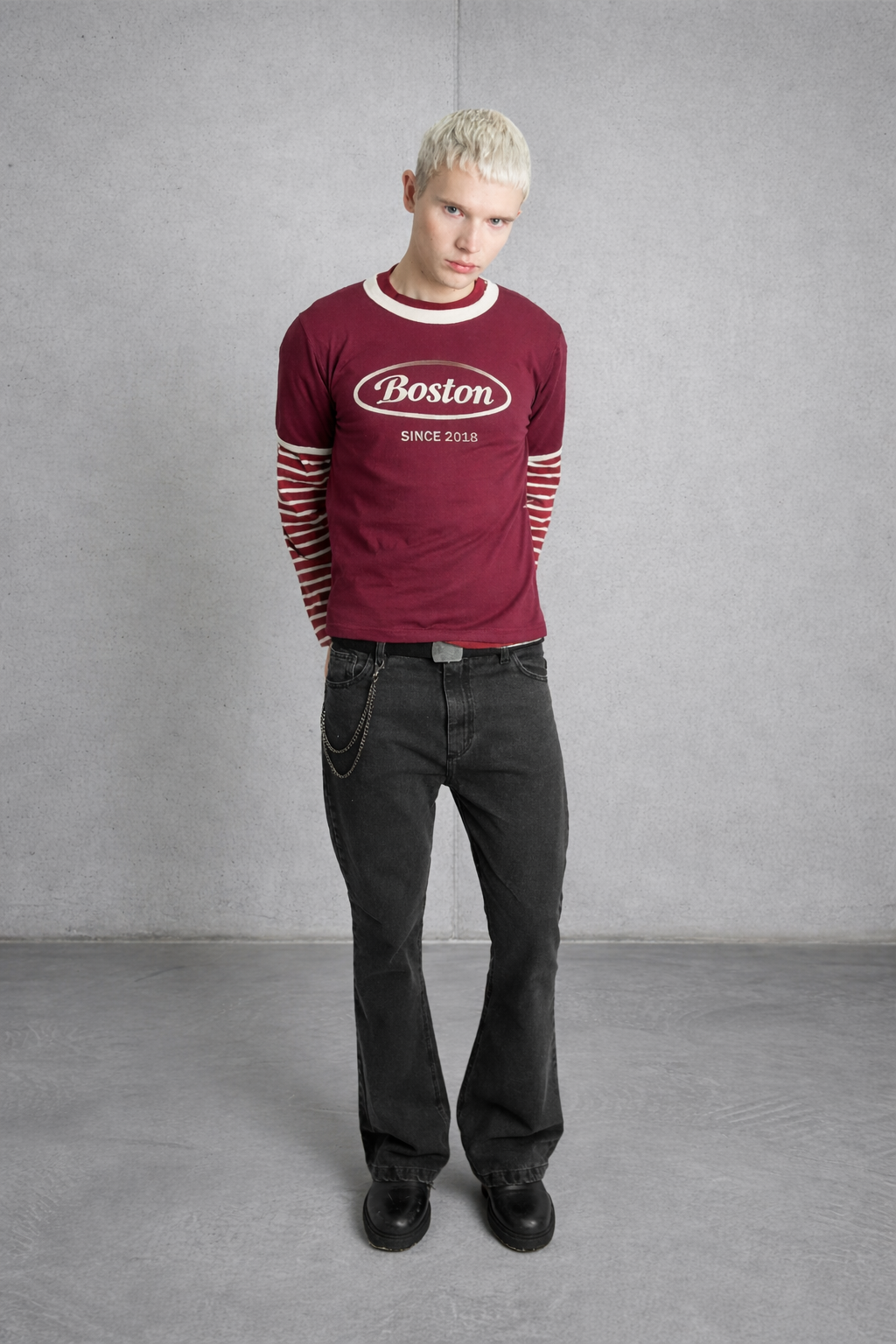 Imagen 7 de Remera Regular Fit Cropped Bordo Vintage
