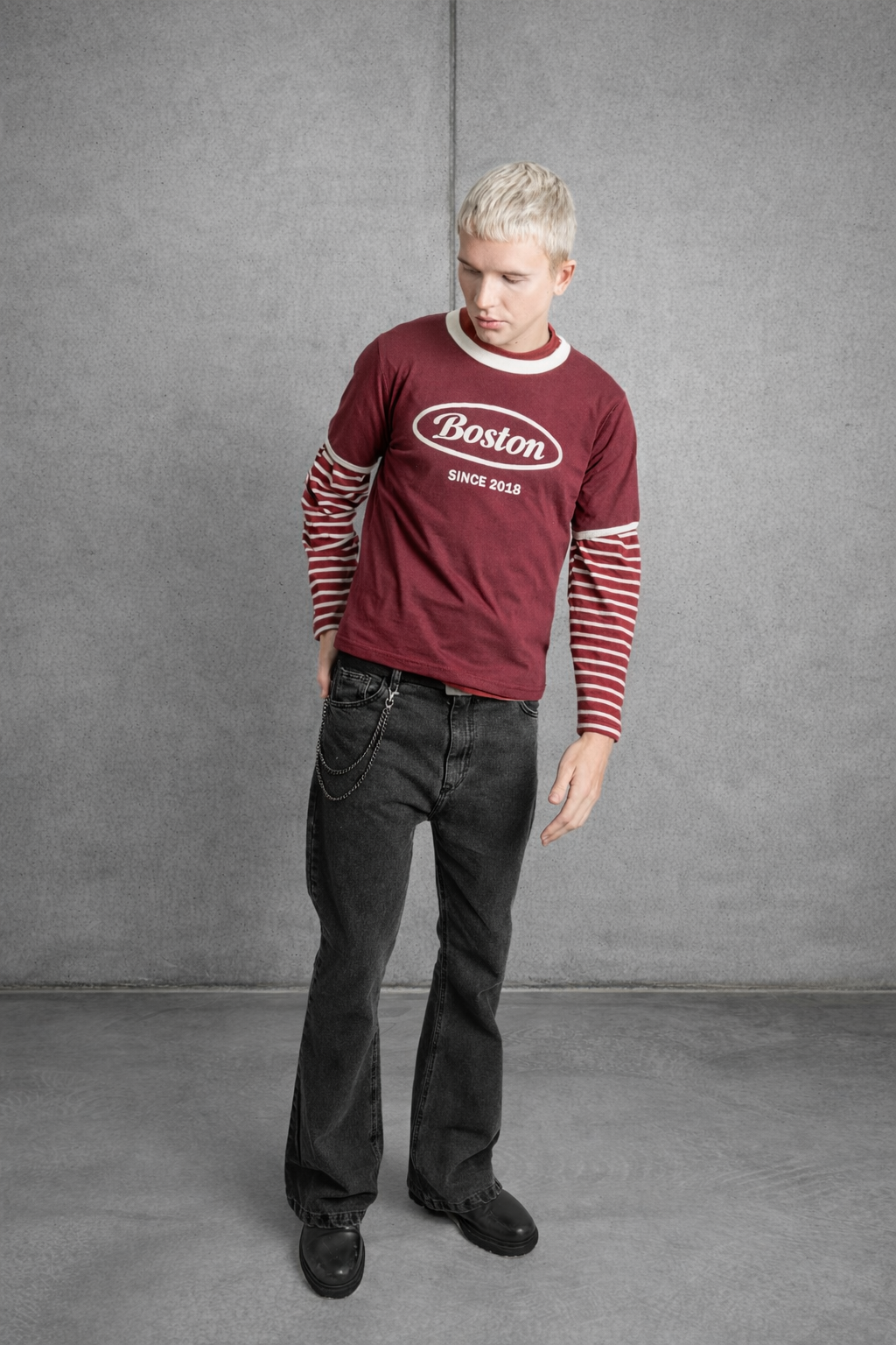 Imagen 6 de Remera Regular Fit Cropped Bordo Vintage