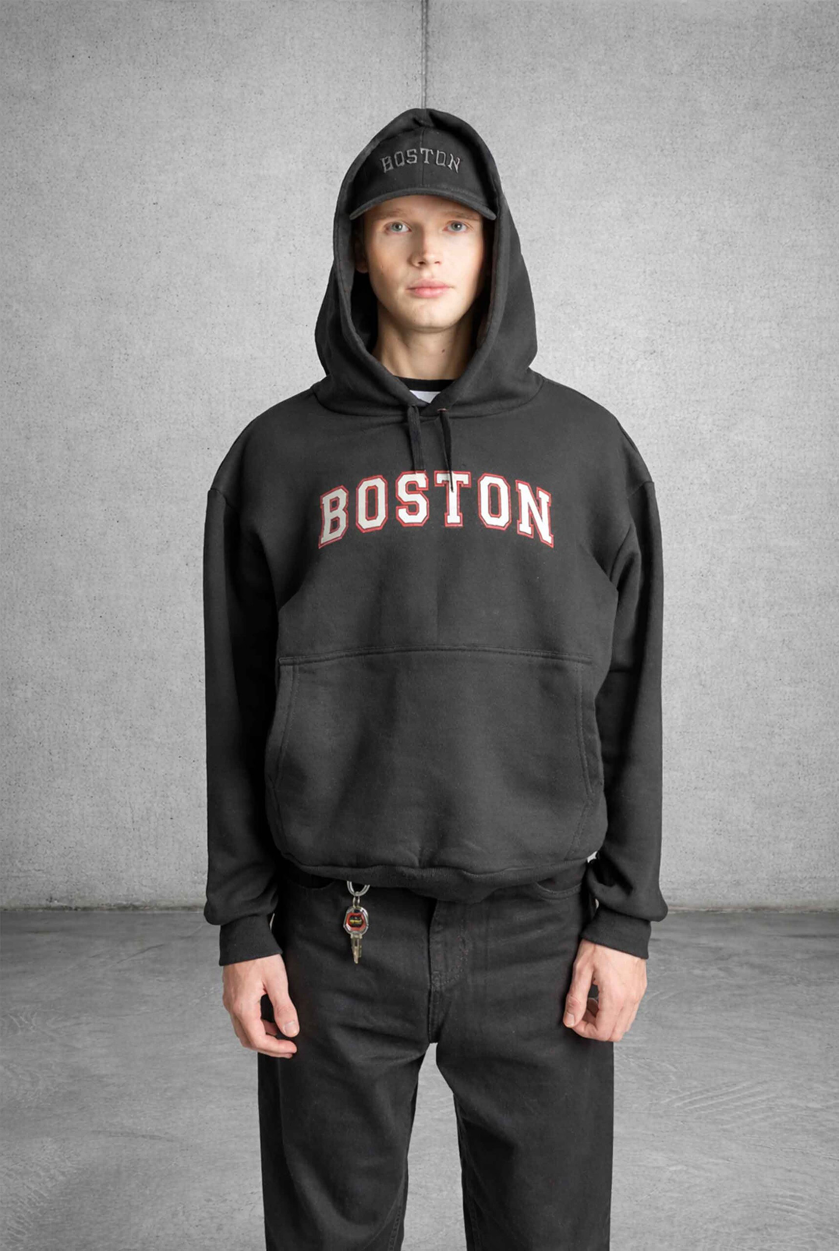 Imagen 2 de Hoodie Boxy Negro Logo
