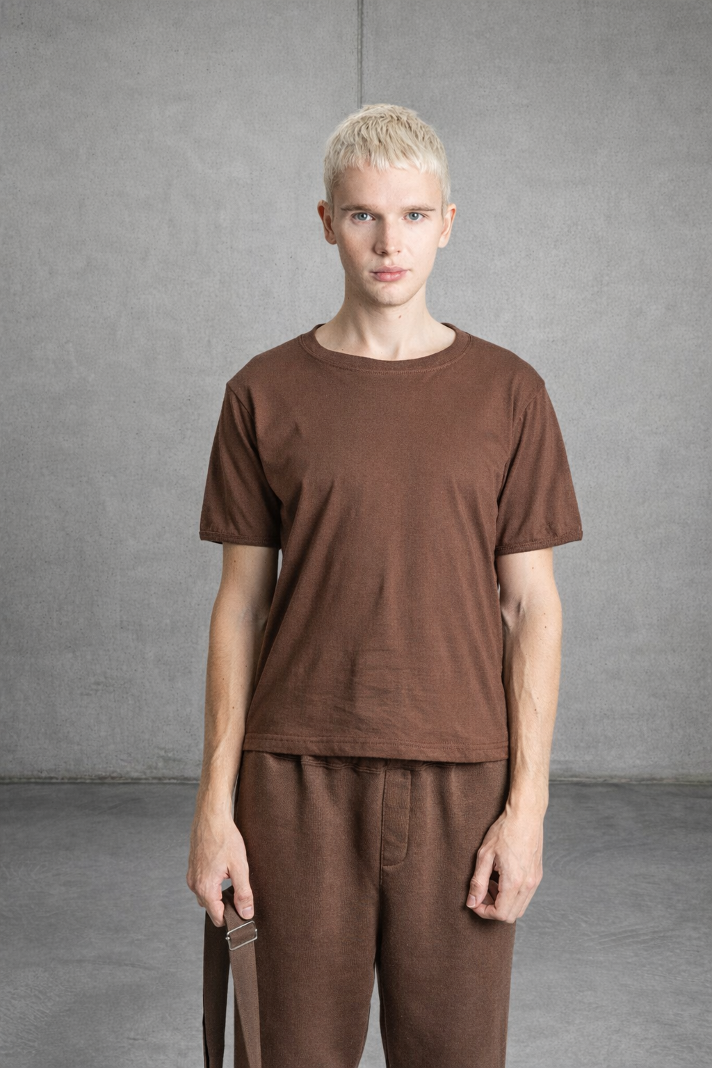 Imagen 5 de Remera Regular Fit Cropped Marron