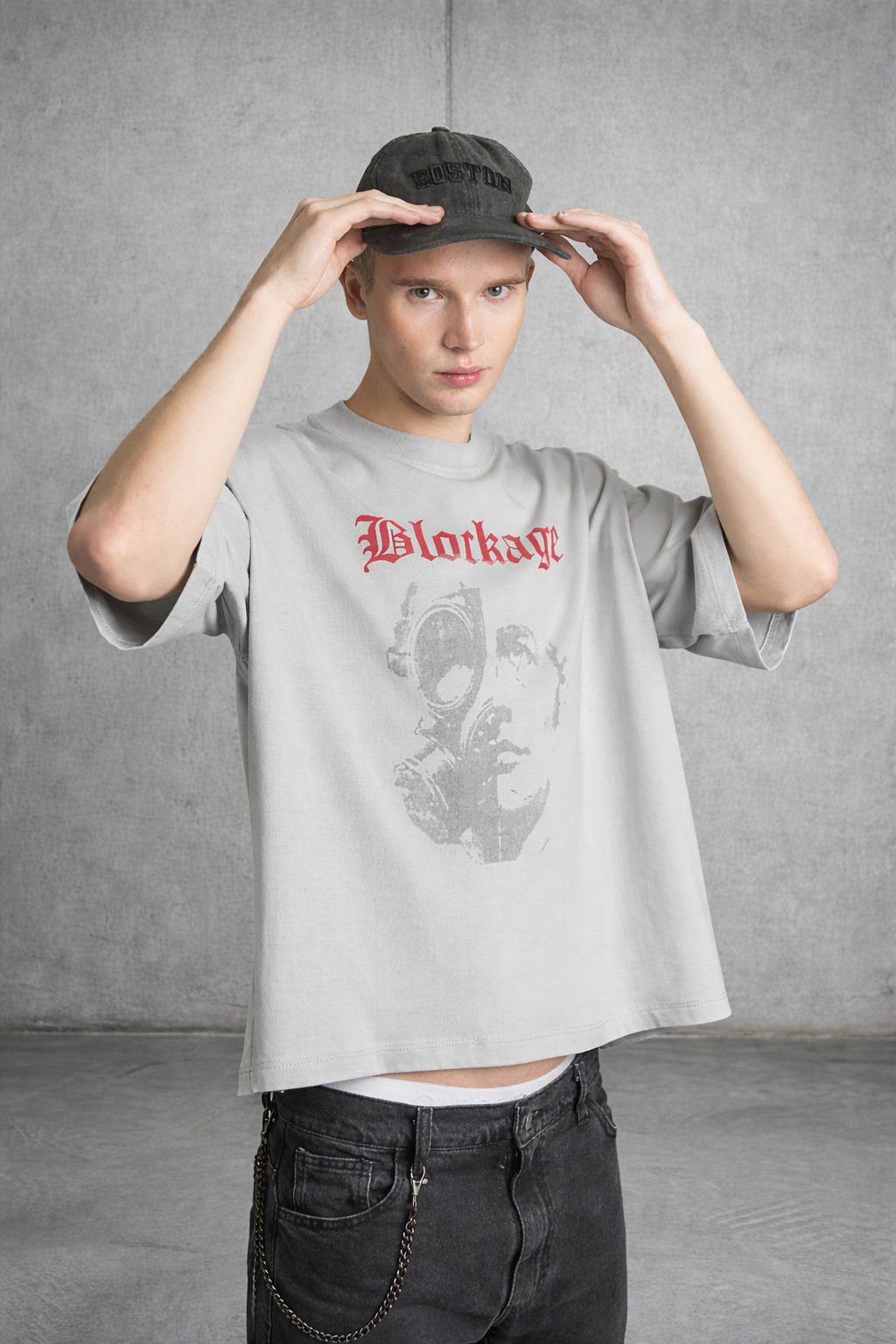 Imagen 3 de Remera Boxy Gris Claro Blockage