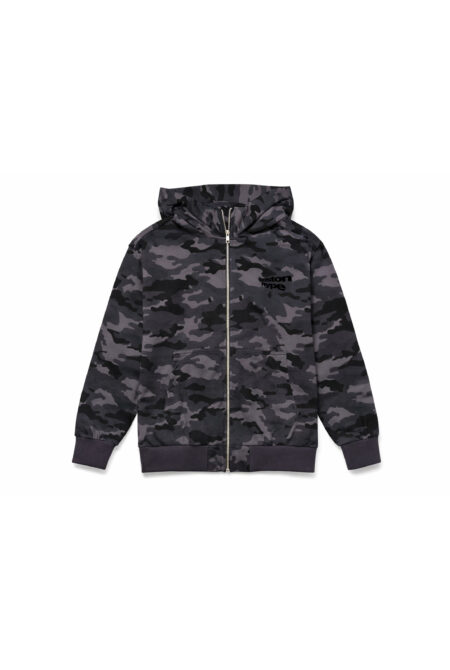 Zip Up Camo Gris Boston Negro