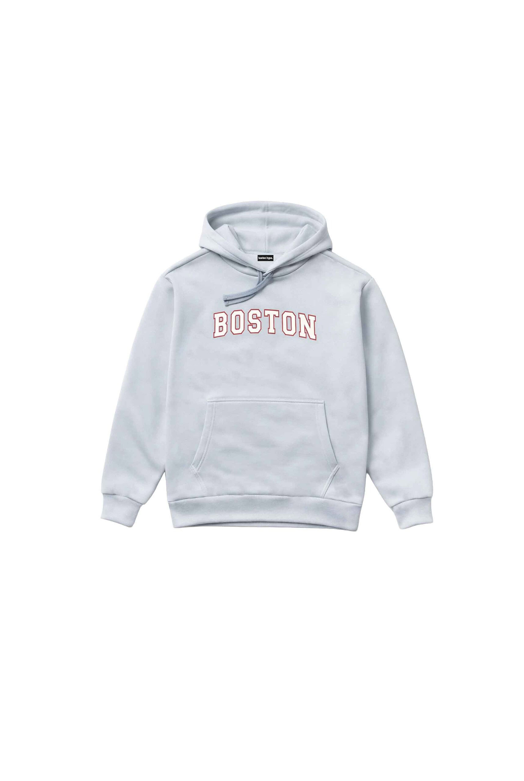 Hoodie Boxy Gris Claro Logo