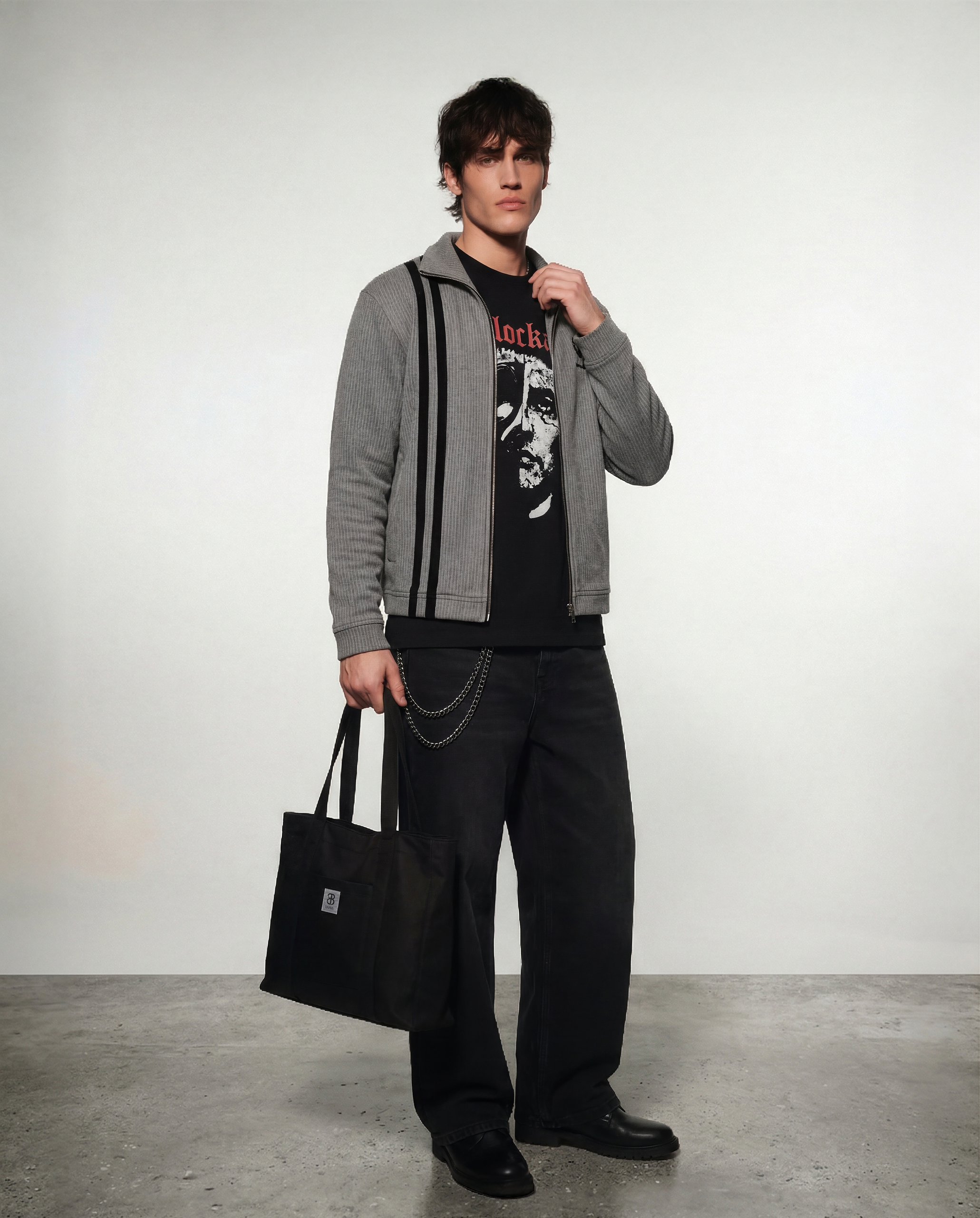 Imagen 2 de Zip Up Knit Gris Line