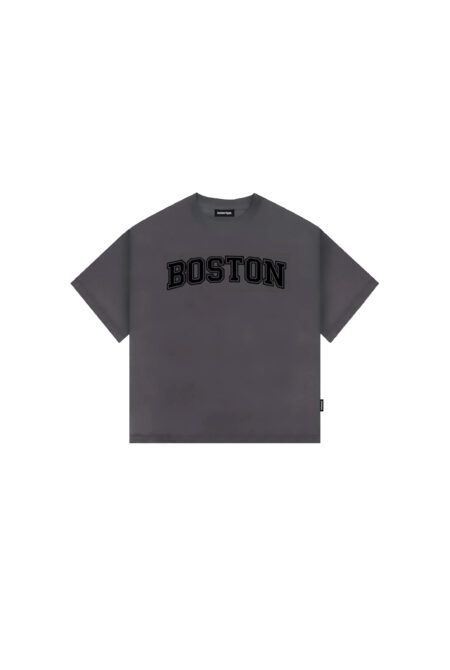 Remera Boxy Gris Oscuro Boston