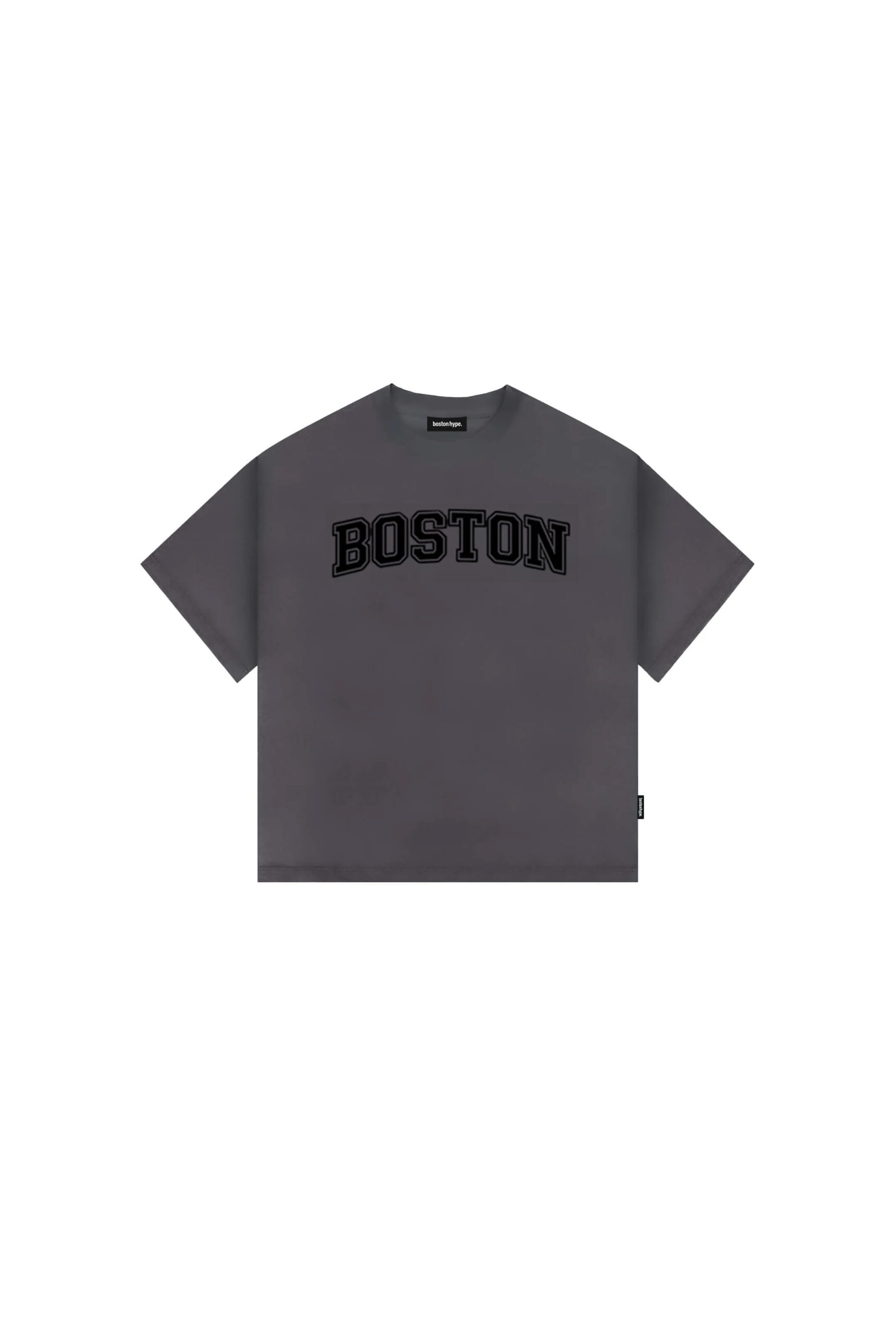 Remera Boxy Gris Oscuro Boston