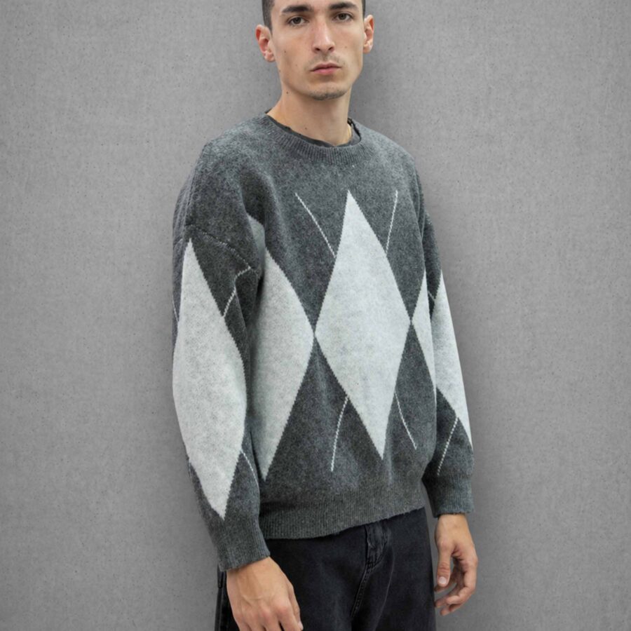 Imagen 3 de Sweater Rombos Gris