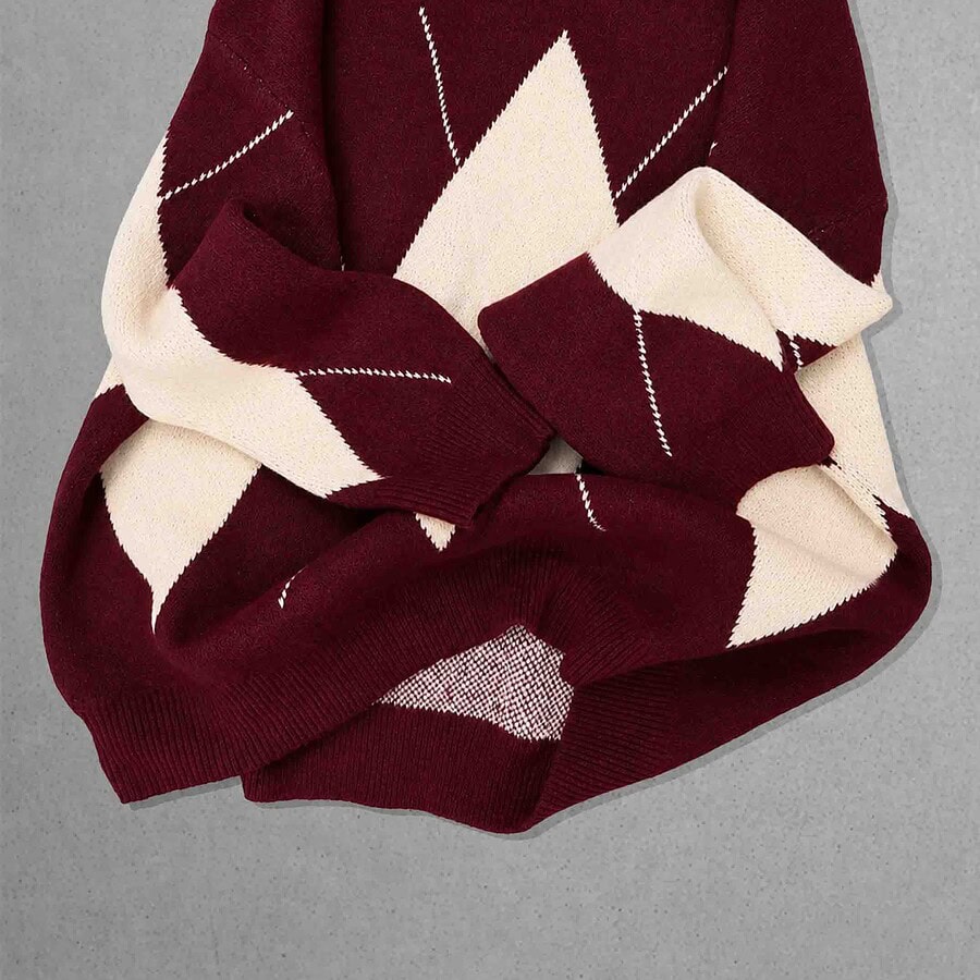 Imagen 3 de Sweter Rombos Bordo