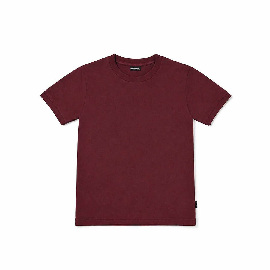 Remera Regular Fit Cropped Bordo