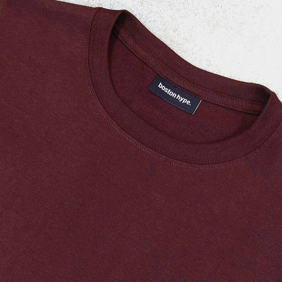 Imagen 3 de Remera Regular Fit Cropped Bordo