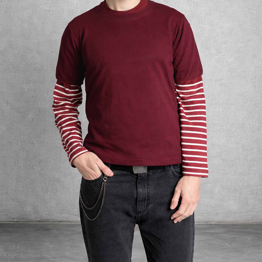Imagen 2 de Remera Regular Fit Cropped Bordo