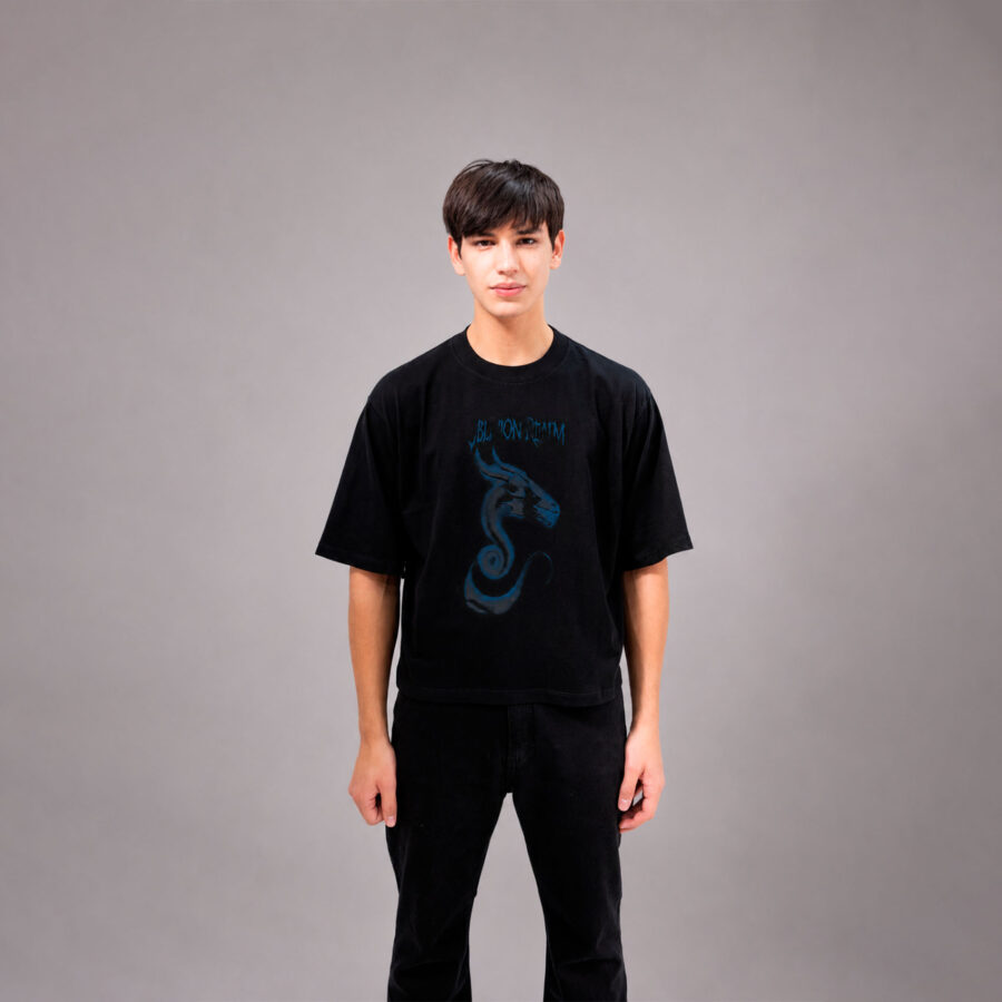 Imagen 2 de Remera Boxy Blond Negra