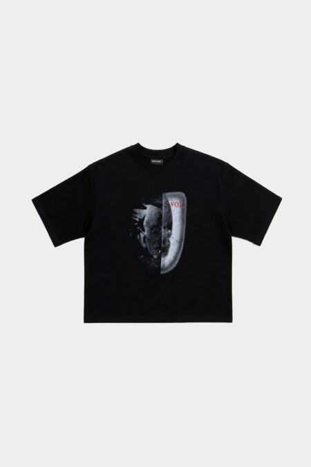 Remera Boxy Bad Face Negra