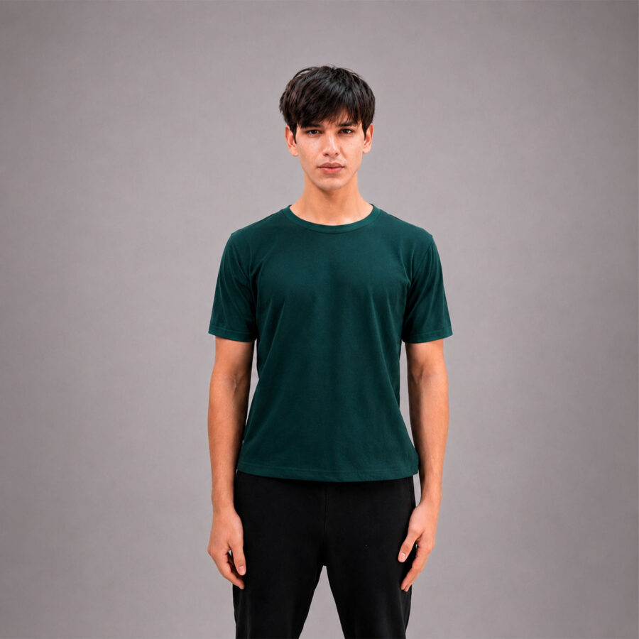Imagen 3 de Remera Regular Fit Cropped Verde