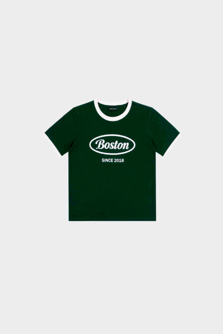 Remera Baby Tee BH verde vintage