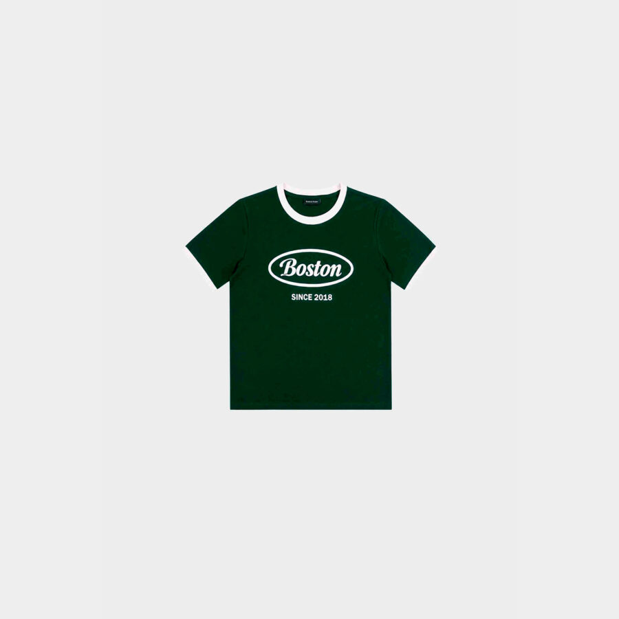 Remera regular BH cropped verde vintage