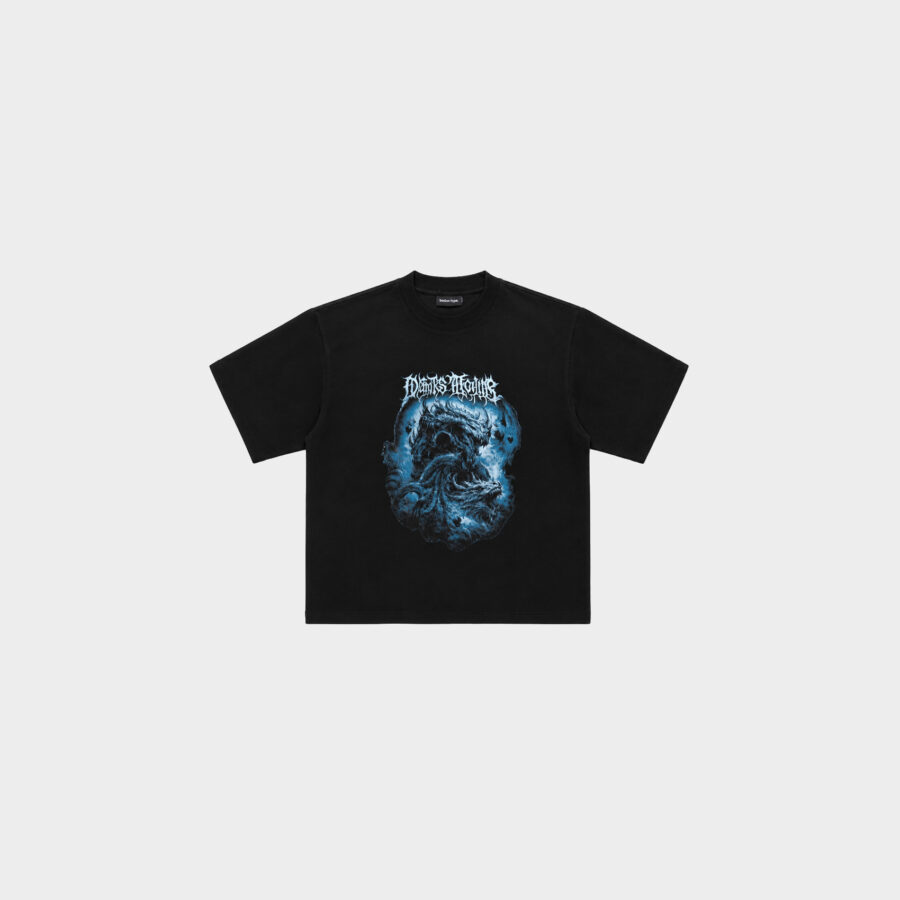 Remera Boxy Dragons Negra