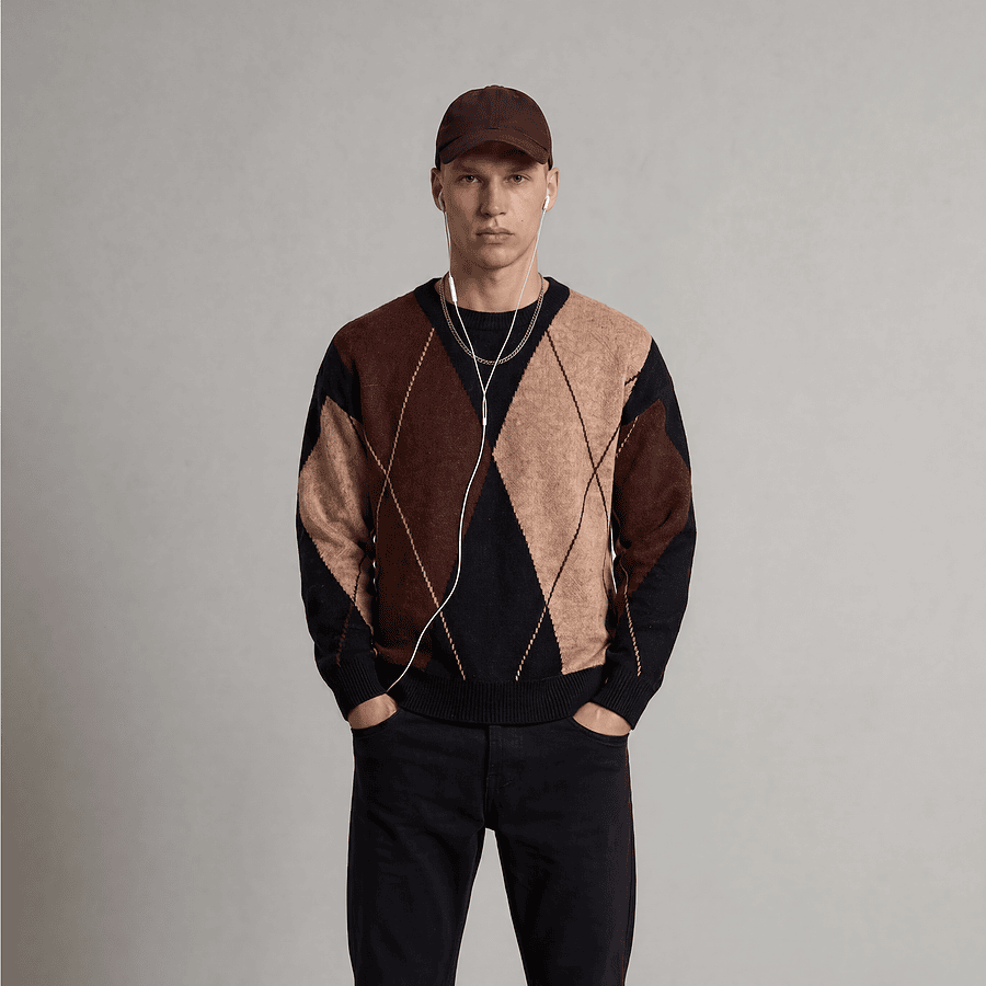 Imagen 2 de Sweter Rombos Marron