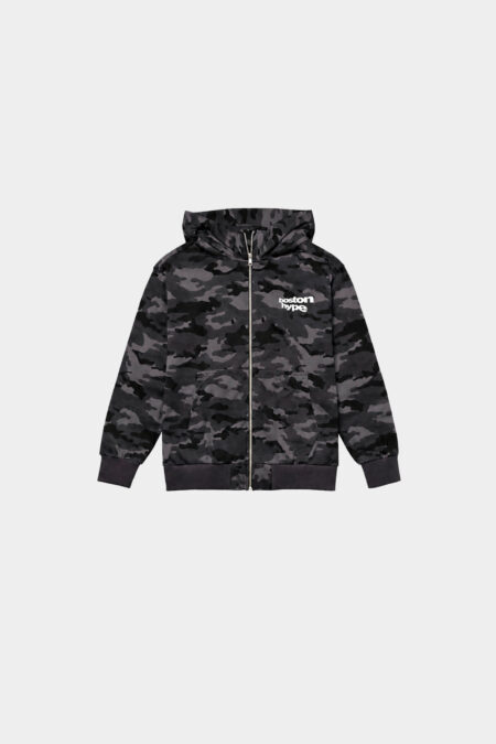 Zip Up Camo Gris Boston Blanco